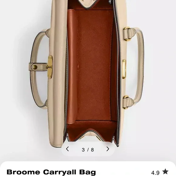 Coach Broome Carryall Bag in Brass/Ivory with Gold Hardware New with tags - Picture 2 of 15